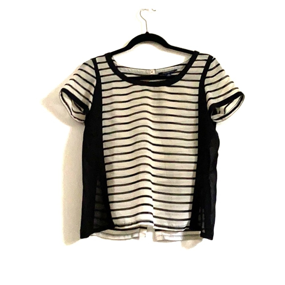 American Eagle Sheer Striped Top